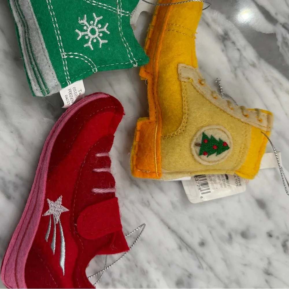NWT Handcrafted Felt Ornament Set - Shoes, Ice skates, Sneakers, Boots - Picture 5 of 5